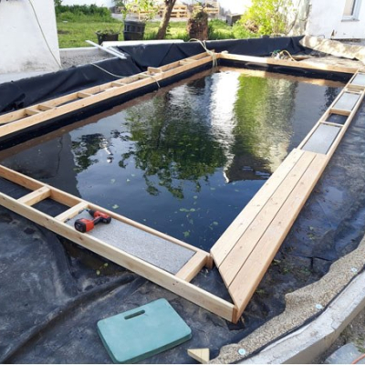 Dachbau EPDM Anwendungen Teichbau Impressionen Machacek Baustoffhandel