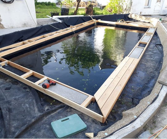 Dachbau EPDM Anwendungen Teichbau Impressionen Machacek Baustoffhandel