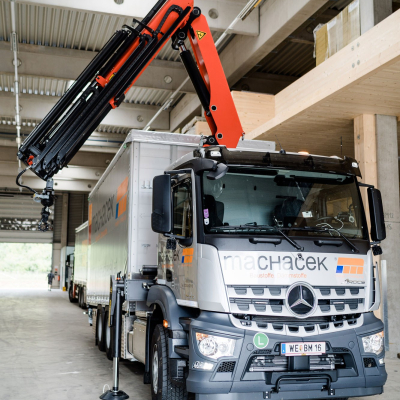 Logistik LKW Impressionen Machacek Baustoffhandel