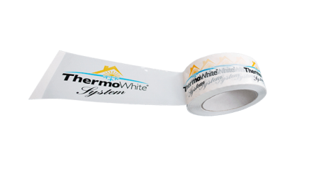 Machacek - Thermowhite Klebeband - 100 lfm/Rolle