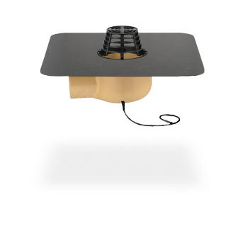 Machacek - Sita Trendy, abgewinkelt, heizbar - DN 100, PVC-Flansch