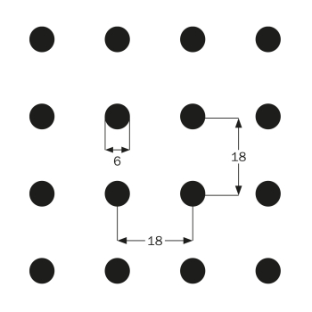 Machacek - Vogl Lochplatte 6/18 Rund - GSG4 - schwarzes Vlies