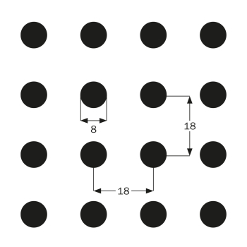Machacek - VoglFuge Lochplatte 8/18 Rund - schwarzes Vlies