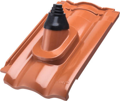 Machacek - Erlus Forma ALU-SYSTEM Antennenhaube mit 1 Alu-Durchgangsgrundplatte rot